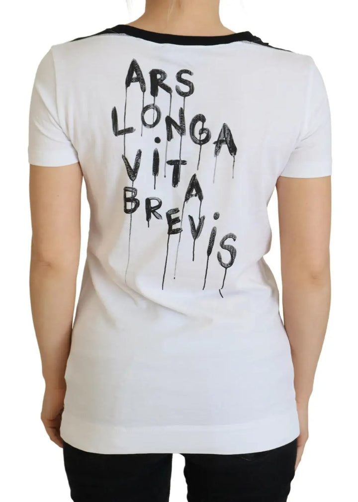 Dolce &amp; Gabbana White Cotton T-shirt Crewneck