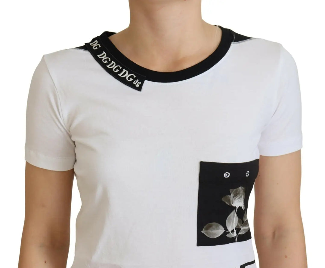 Dolce &amp; Gabbana White Cotton T-shirt Crewneck