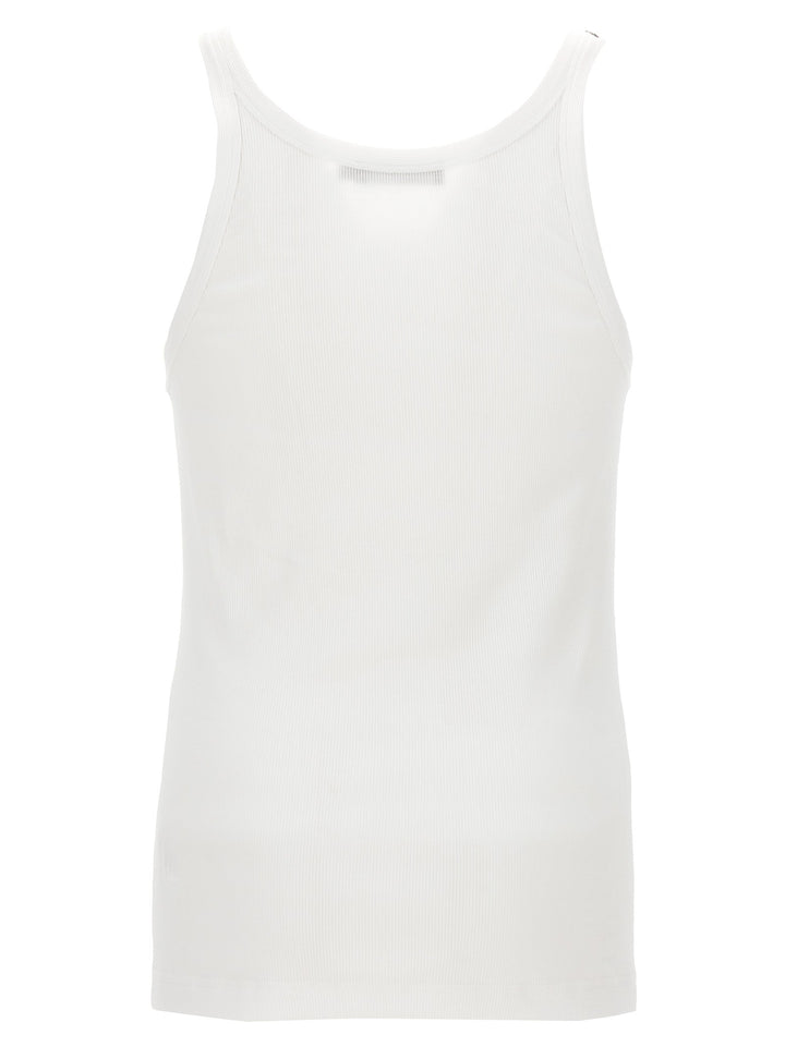 Dolce &amp; Gabbana White Cotton Tank Tops