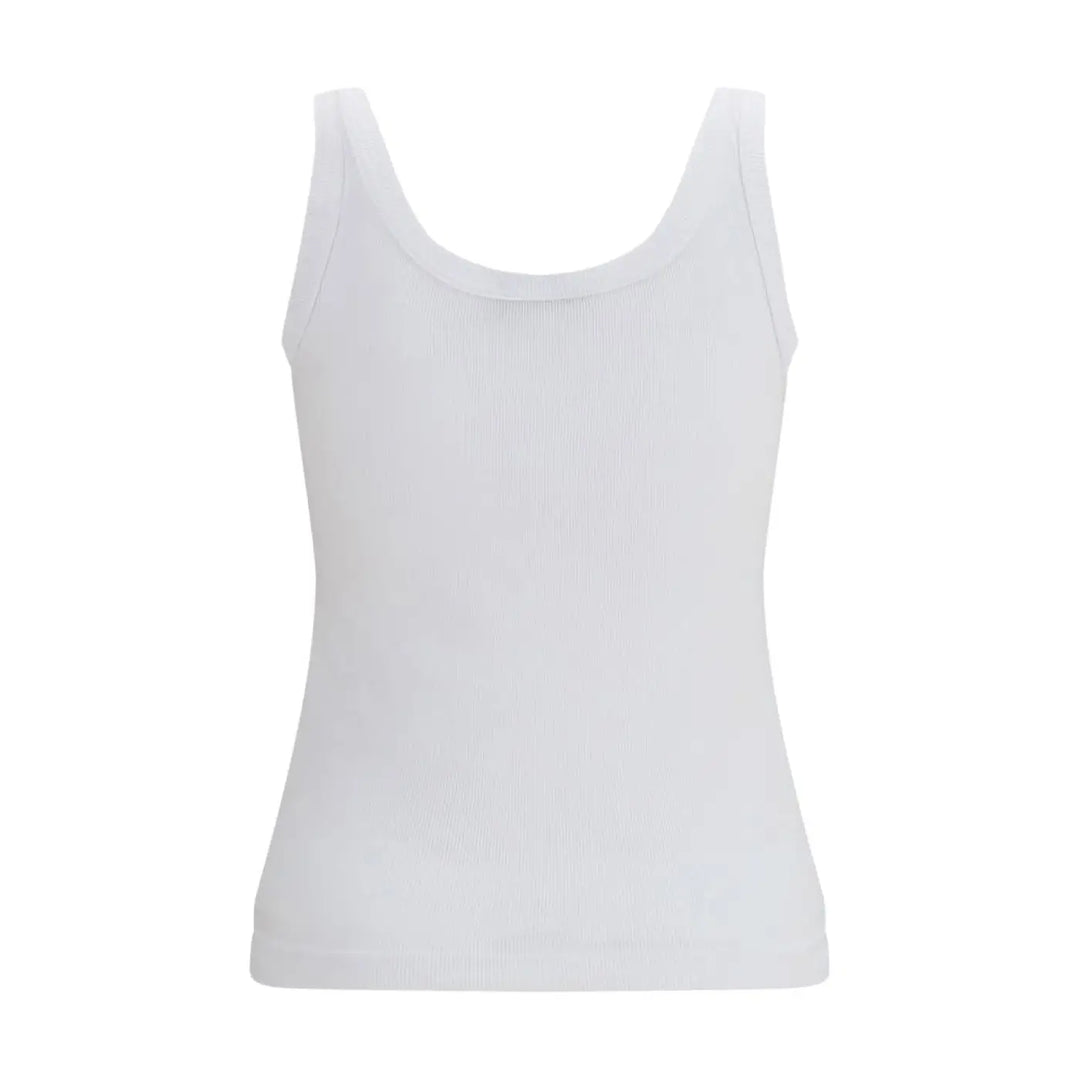 Dolce &amp; Gabbana White Cotton Tank Tops