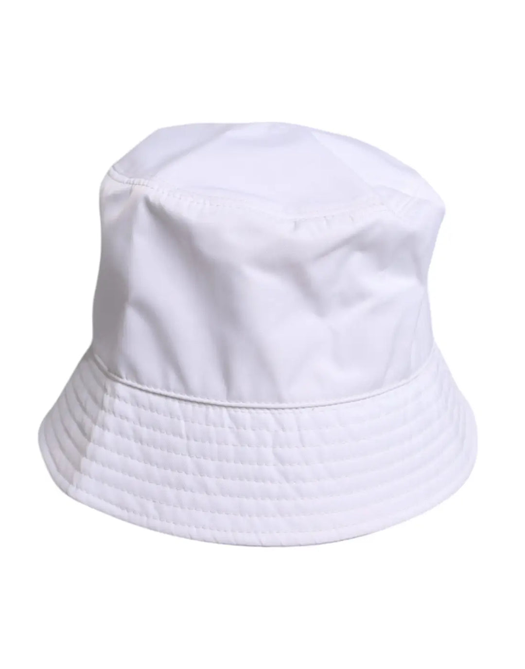 Dolce &amp; Gabbana White Cotton Wide Brim Bucket Hat