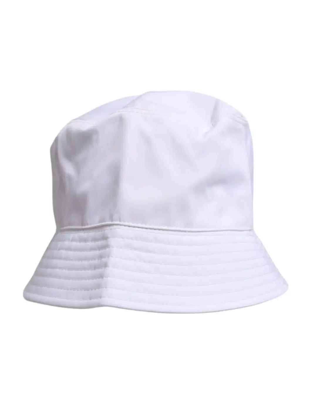Dolce &amp; Gabbana White Cotton Wide Brim Bucket Hat