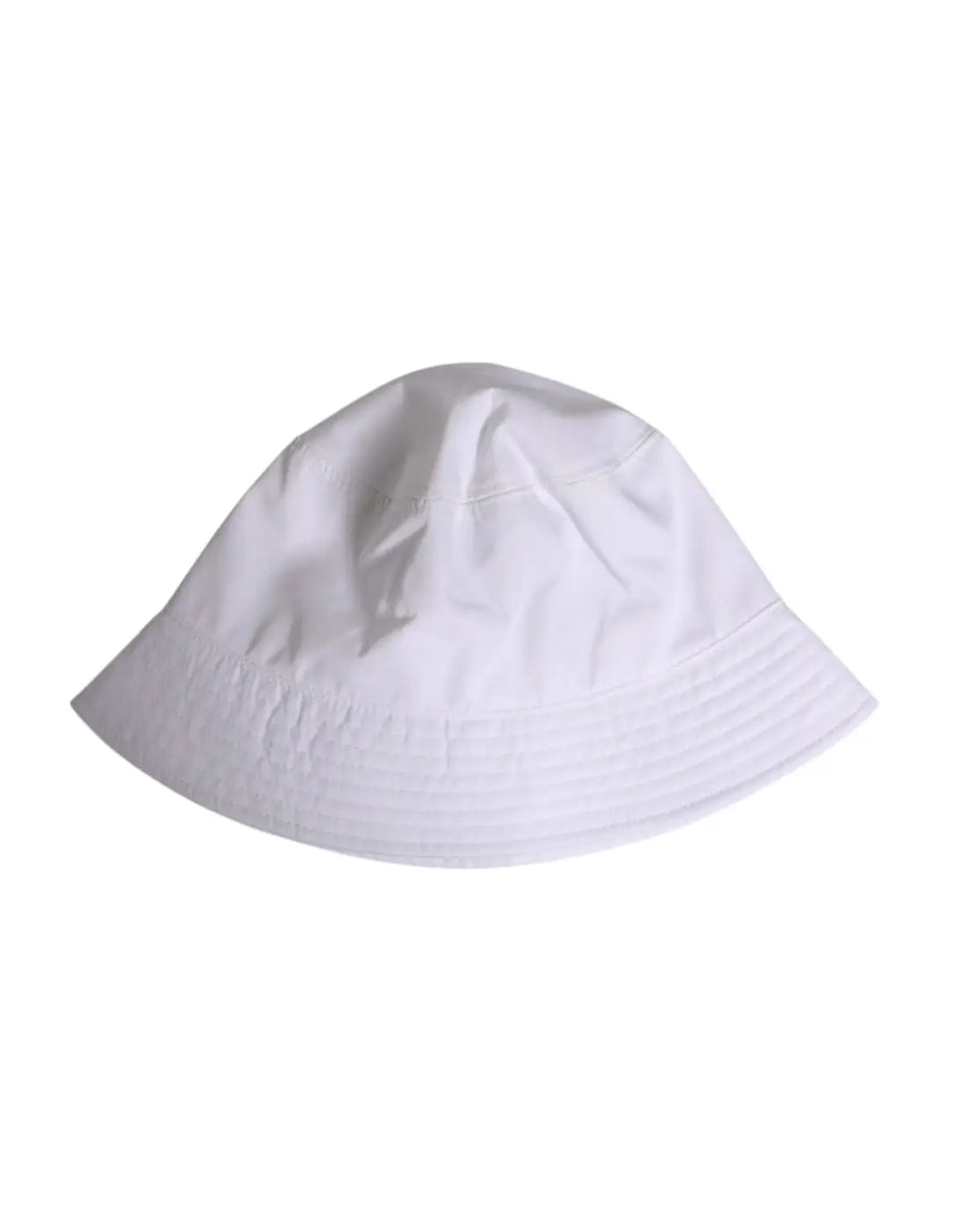 Dolce &amp; Gabbana White Cotton Wide Brim Bucket Hat
