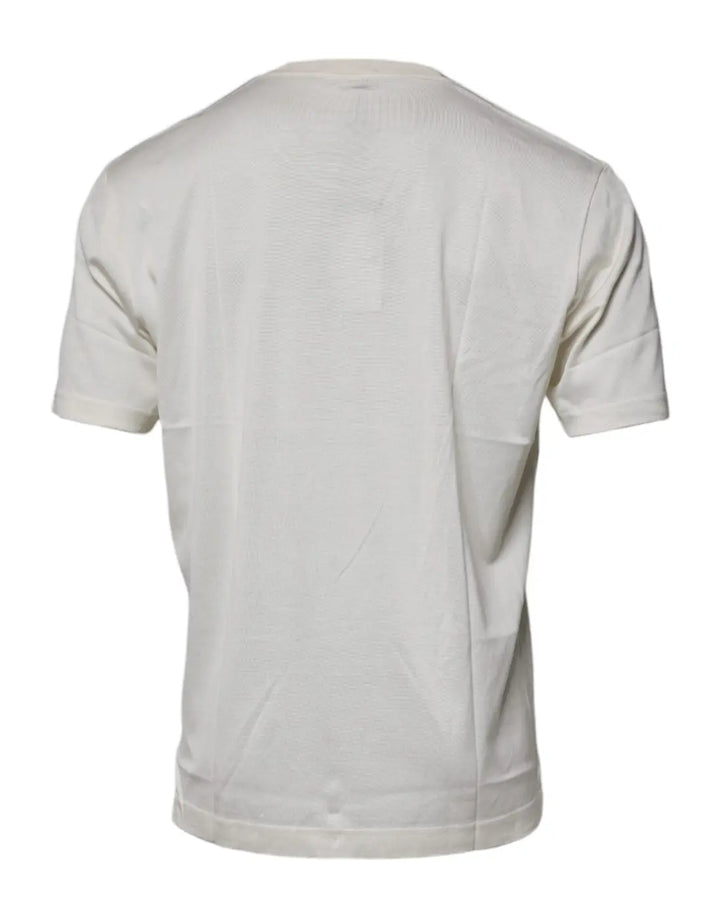Dolce &amp; Gabbana Off White Crew Neck Short Sleeve T-shirt