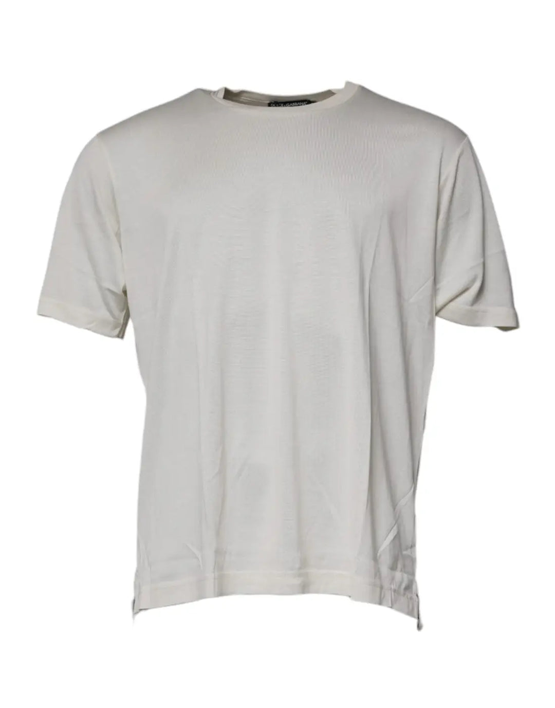Dolce &amp; Gabbana Off White Crew Neck Short Sleeve T-shirt