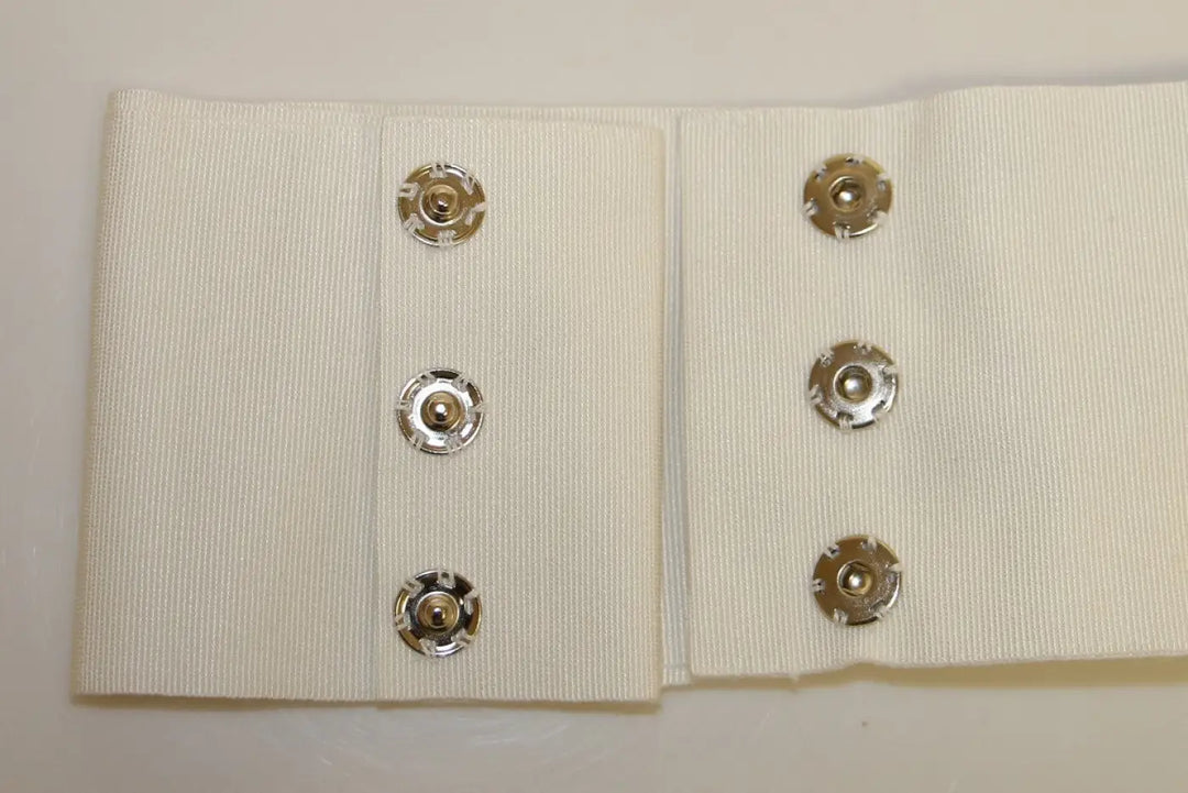 Dolce &amp; Gabbana White Crystal Brass Wide Waist Runway Belt