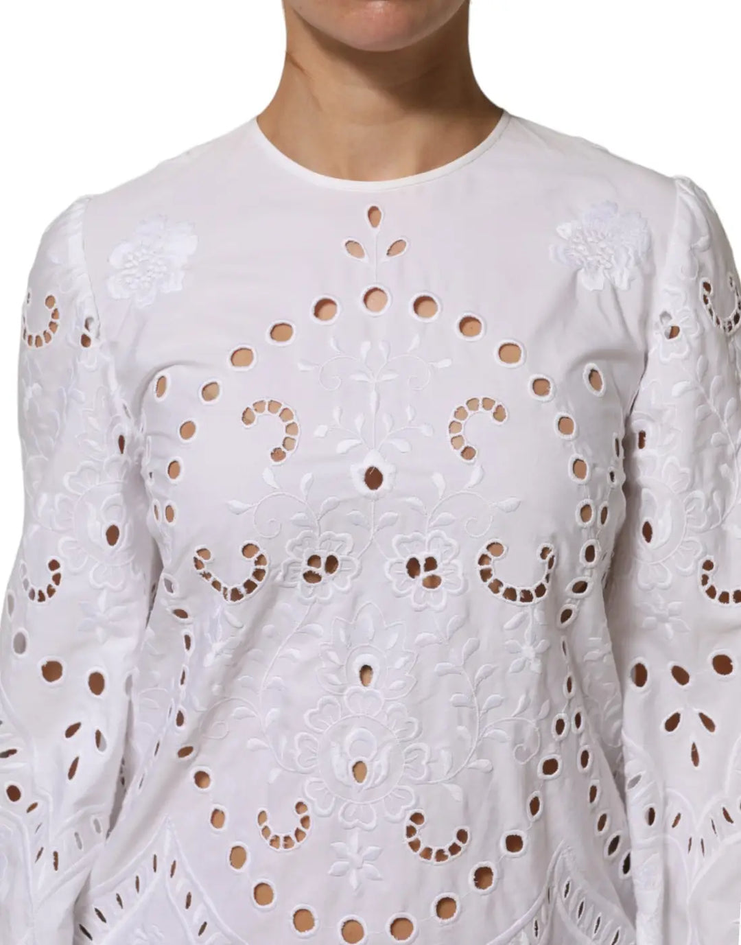Dolce &amp; Gabbana White Cut Out A-line Sheath Mini Dress