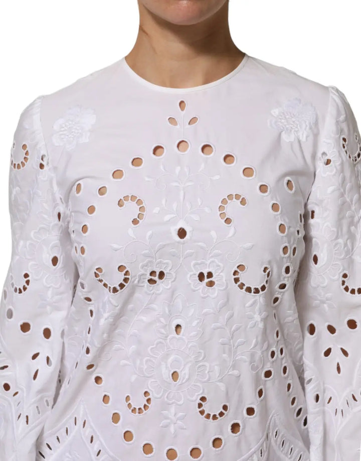 Dolce &amp; Gabbana White Cut Out A-line Sheath Mini Dress