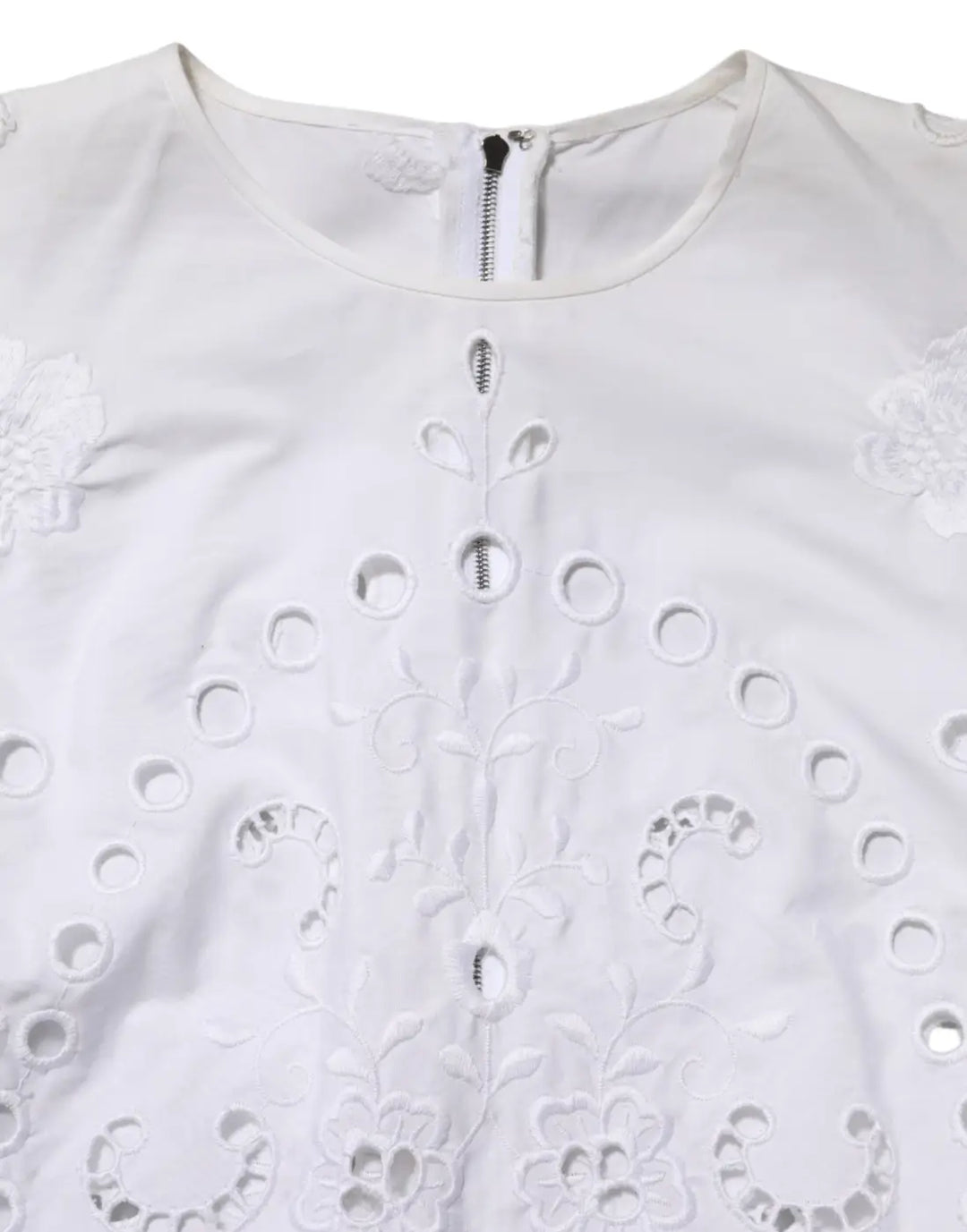 Dolce &amp; Gabbana White Cut Out A-line Sheath Mini Dress