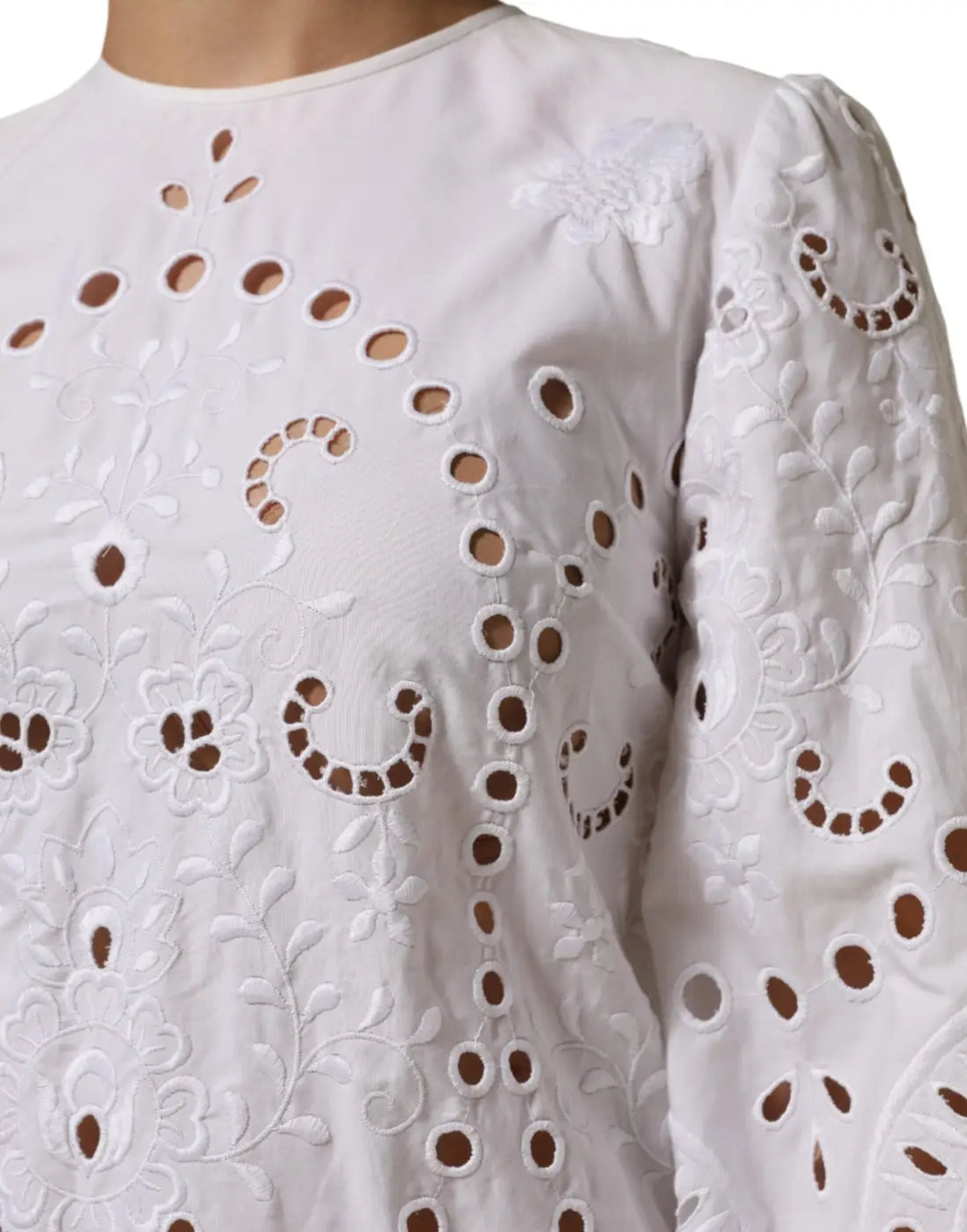 Dolce &amp; Gabbana White Cut Out A-line Sheath Mini Dress