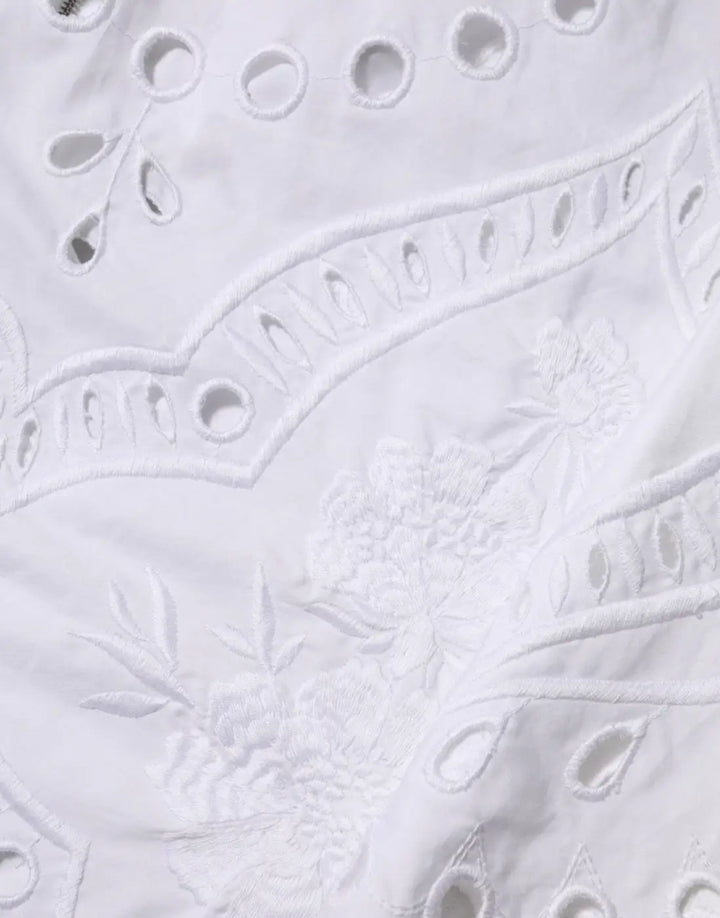 Dolce &amp; Gabbana White Cut Out A-line Sheath Mini Dress