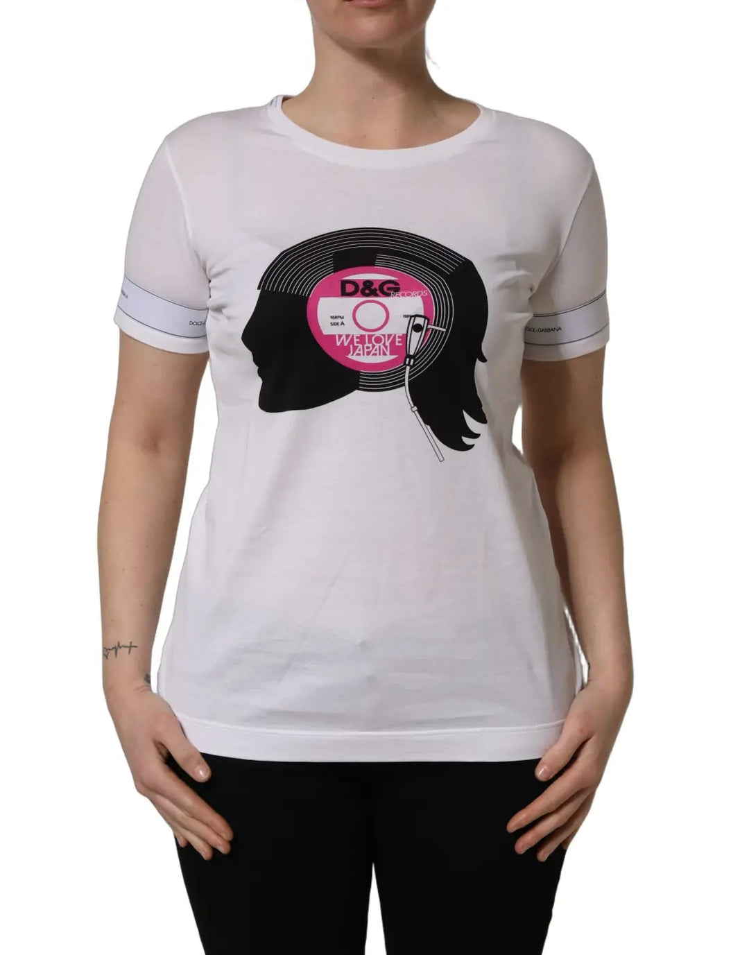 Dolce &amp; Gabbana White D&amp;G WE LOVE JAPAN Print Cotton T-shirt