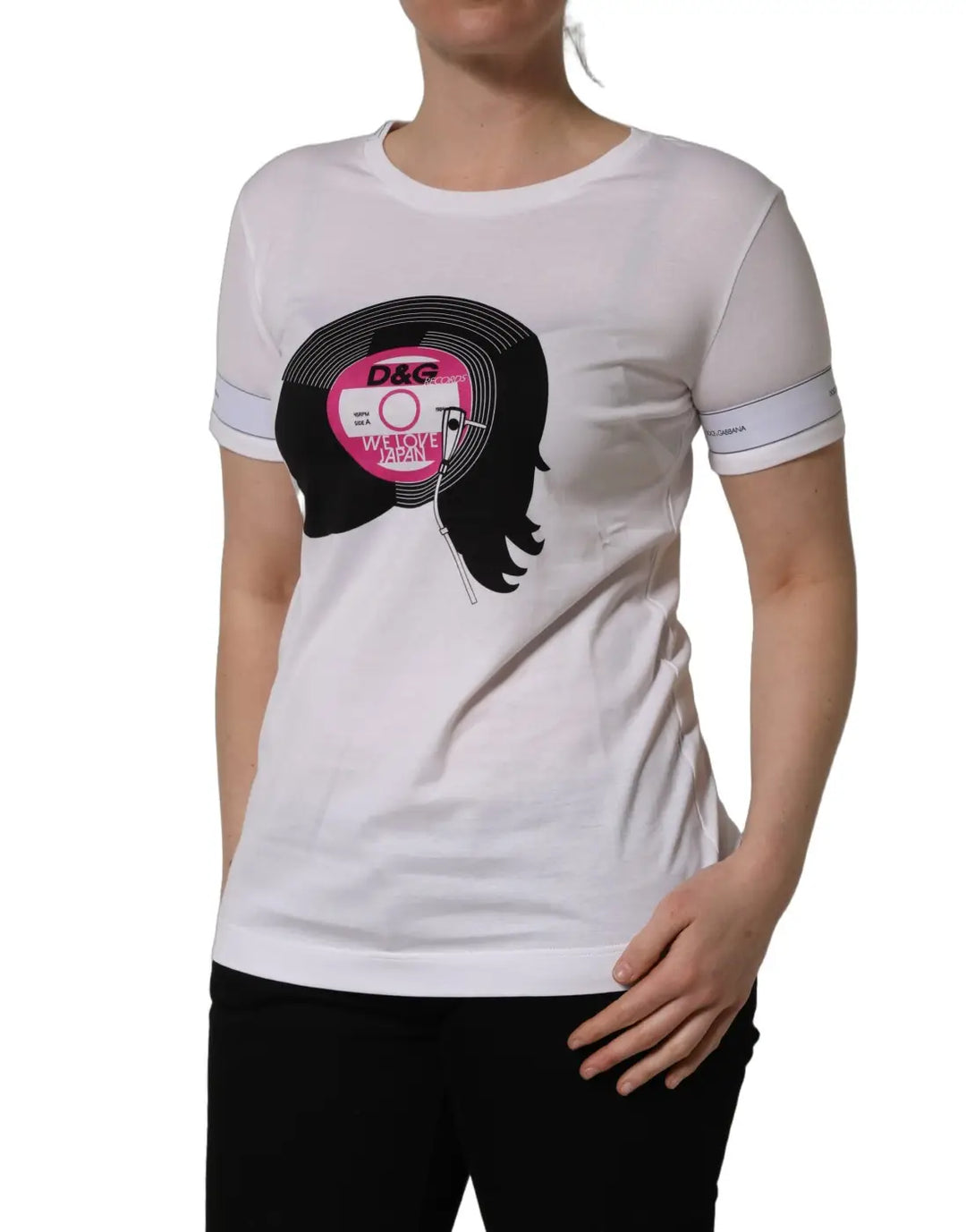 Dolce &amp; Gabbana White D&amp;G WE LOVE JAPAN Print Cotton T-shirt
