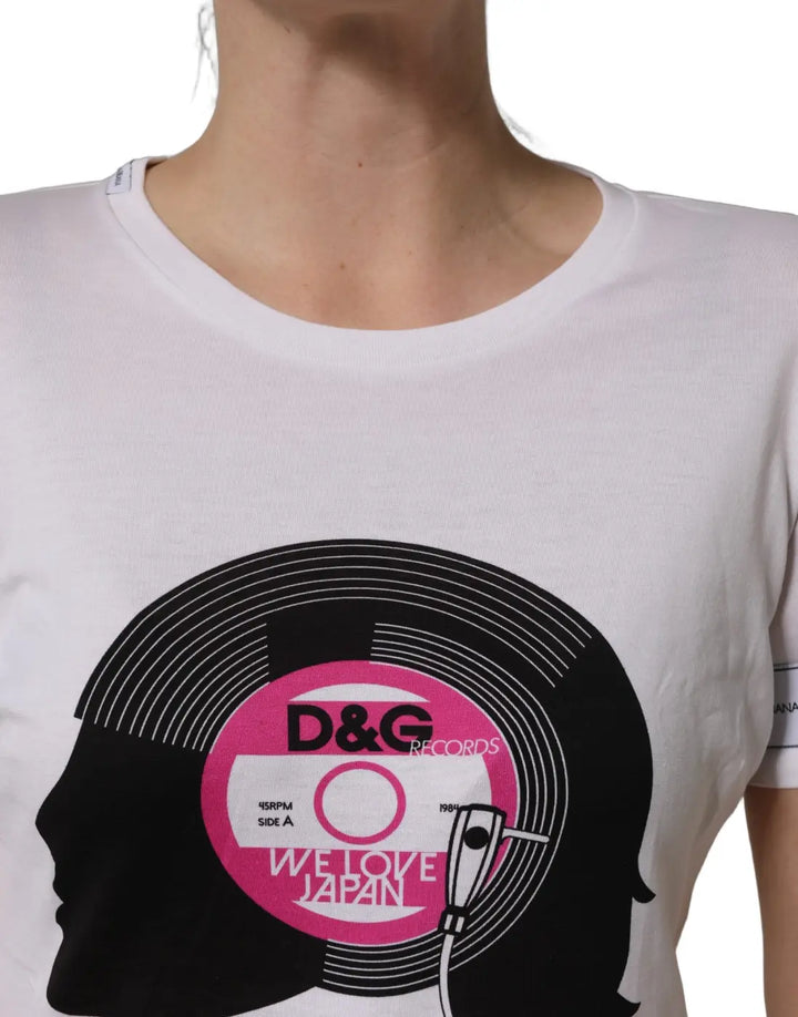 Dolce &amp; Gabbana White D&amp;G WE LOVE JAPAN Print Cotton T-shirt