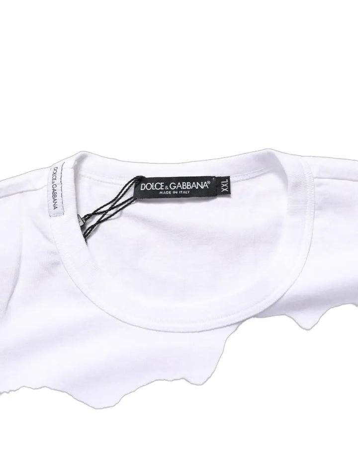 Dolce &amp; Gabbana White D&amp;G PRINCE I WAS THERE Crew Neck T-shirt