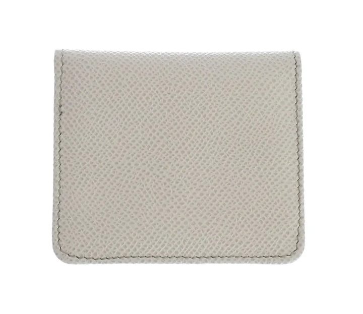 Dolce &amp; Gabbana White Dauphine Leather Case Wallet