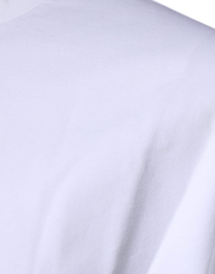 Dolce &amp; Gabbana White Dg Logo Cotton Crew Neck T-shirt