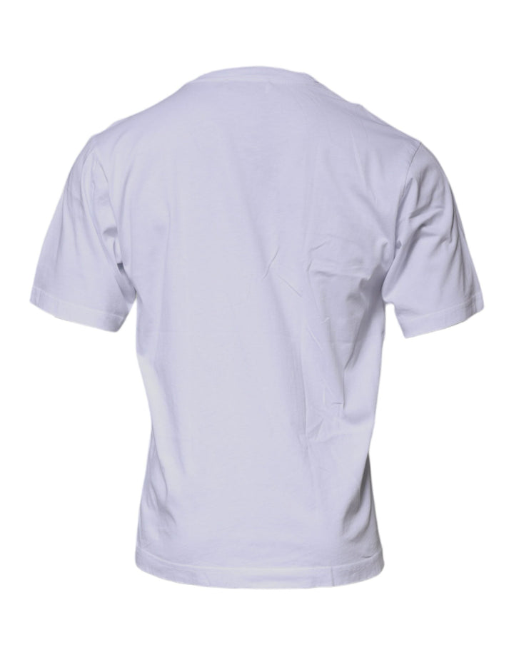 Dolce &amp; Gabbana White Dg Logo Cotton Crew Neck T-shirt