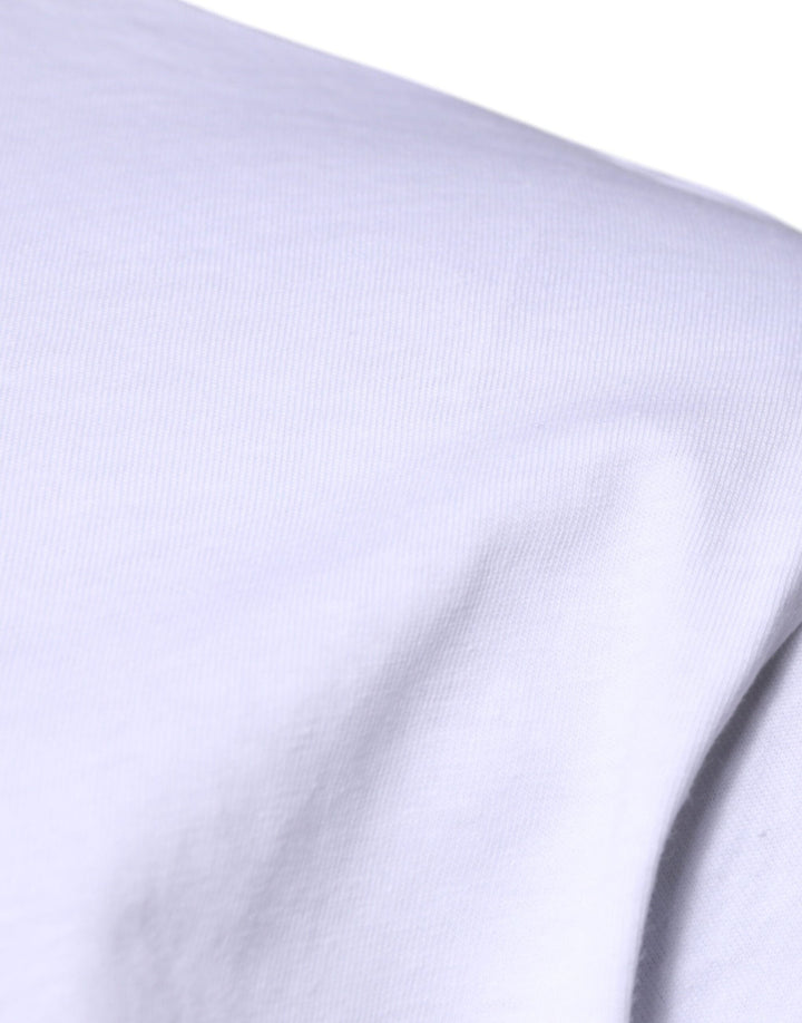 Dolce &amp; Gabbana White Dg Logo Cotton Crew Neck T-shirt