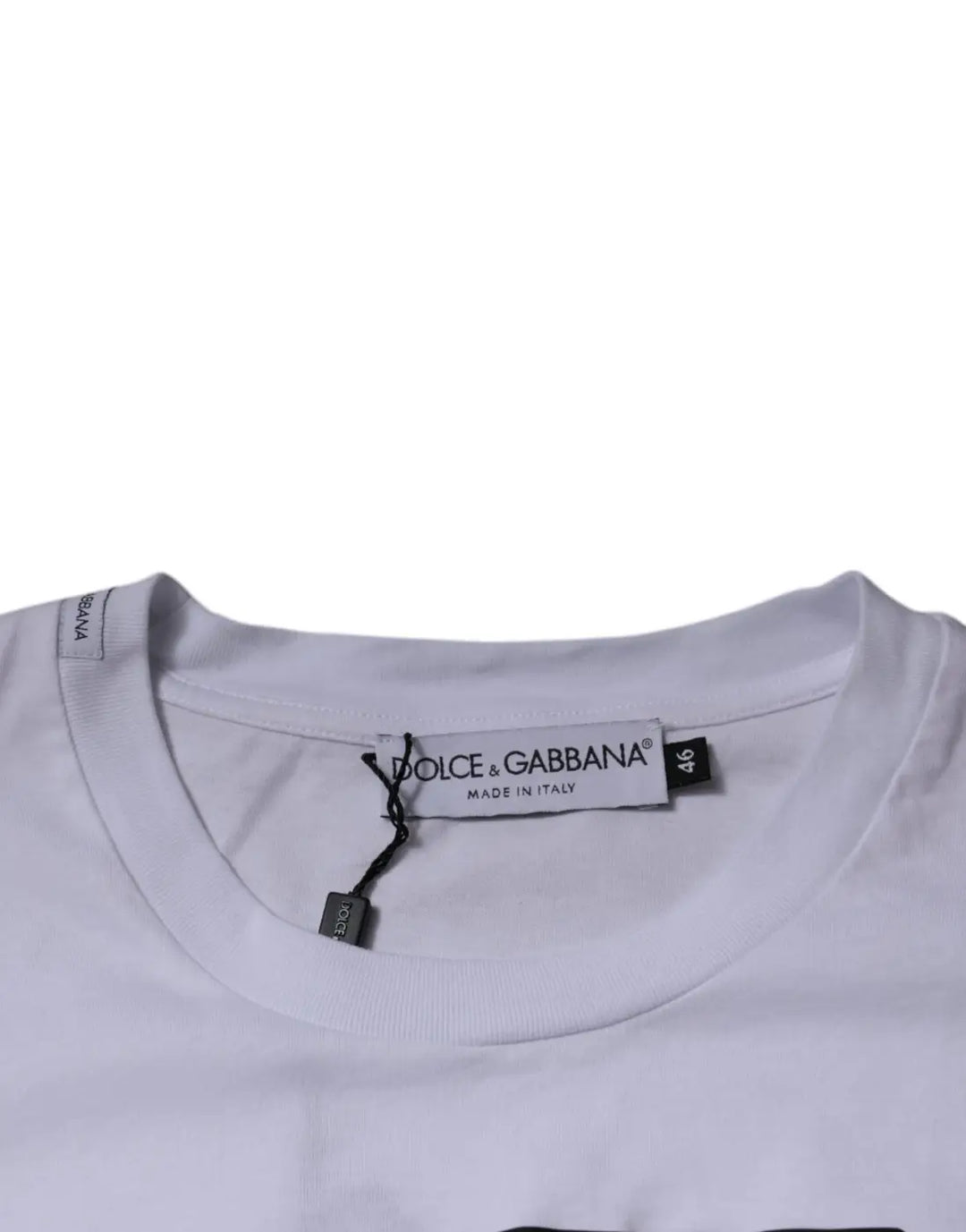 Dolce &amp; Gabbana White DG Logo Cotton Crew Neck T-shirt
