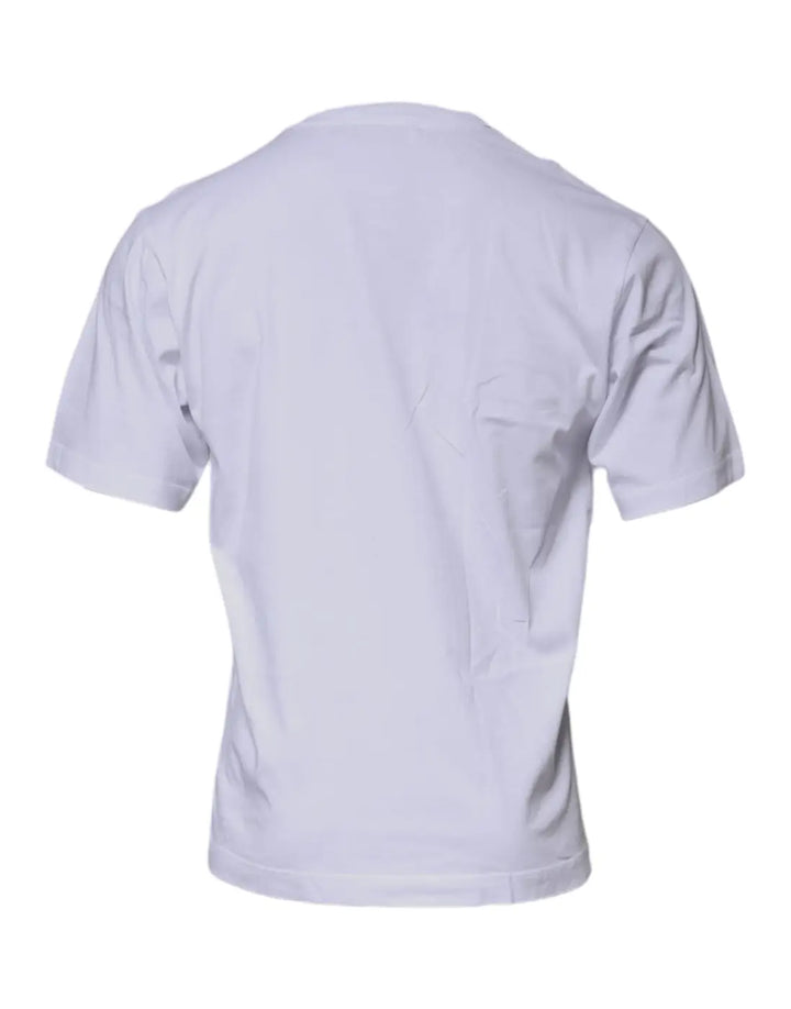 Dolce &amp; Gabbana White DG Logo Cotton Crew Neck T-shirt
