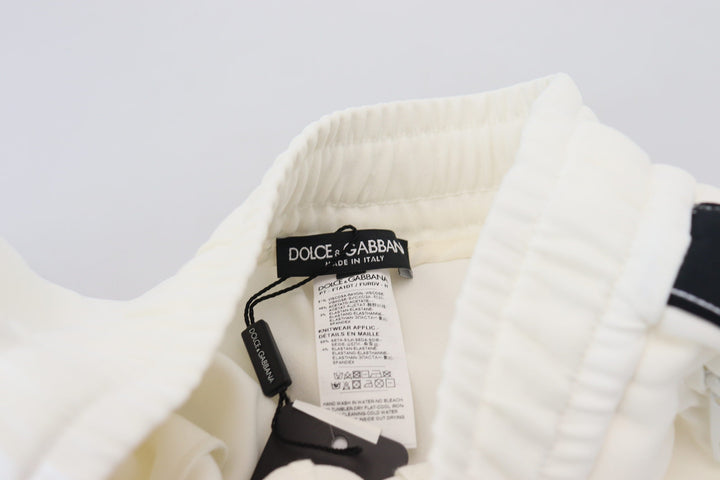 Dolce &amp; Gabbana White Dg Logo Sweatpants Pants
