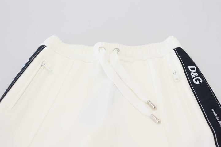 Dolce &amp; Gabbana White Dg Logo Sweatpants Pants
