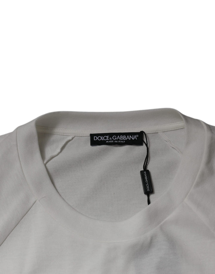 Dolce &amp; Gabbana White Dg Sport Crew Neck Short Sleeve T-shirt