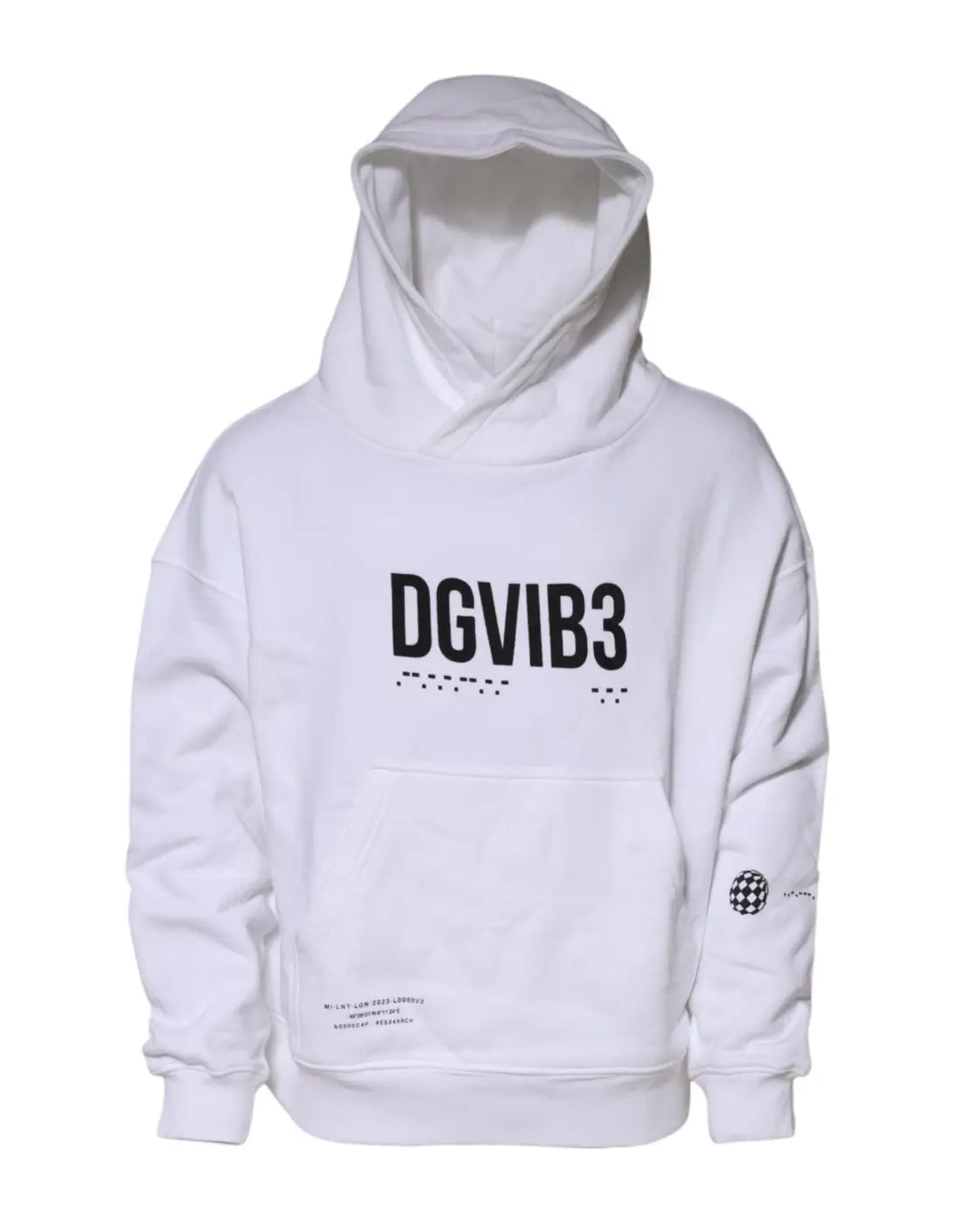 Dolce &amp; Gabbana White DG Vib3 Hooded Men Sweatshirt Sweater