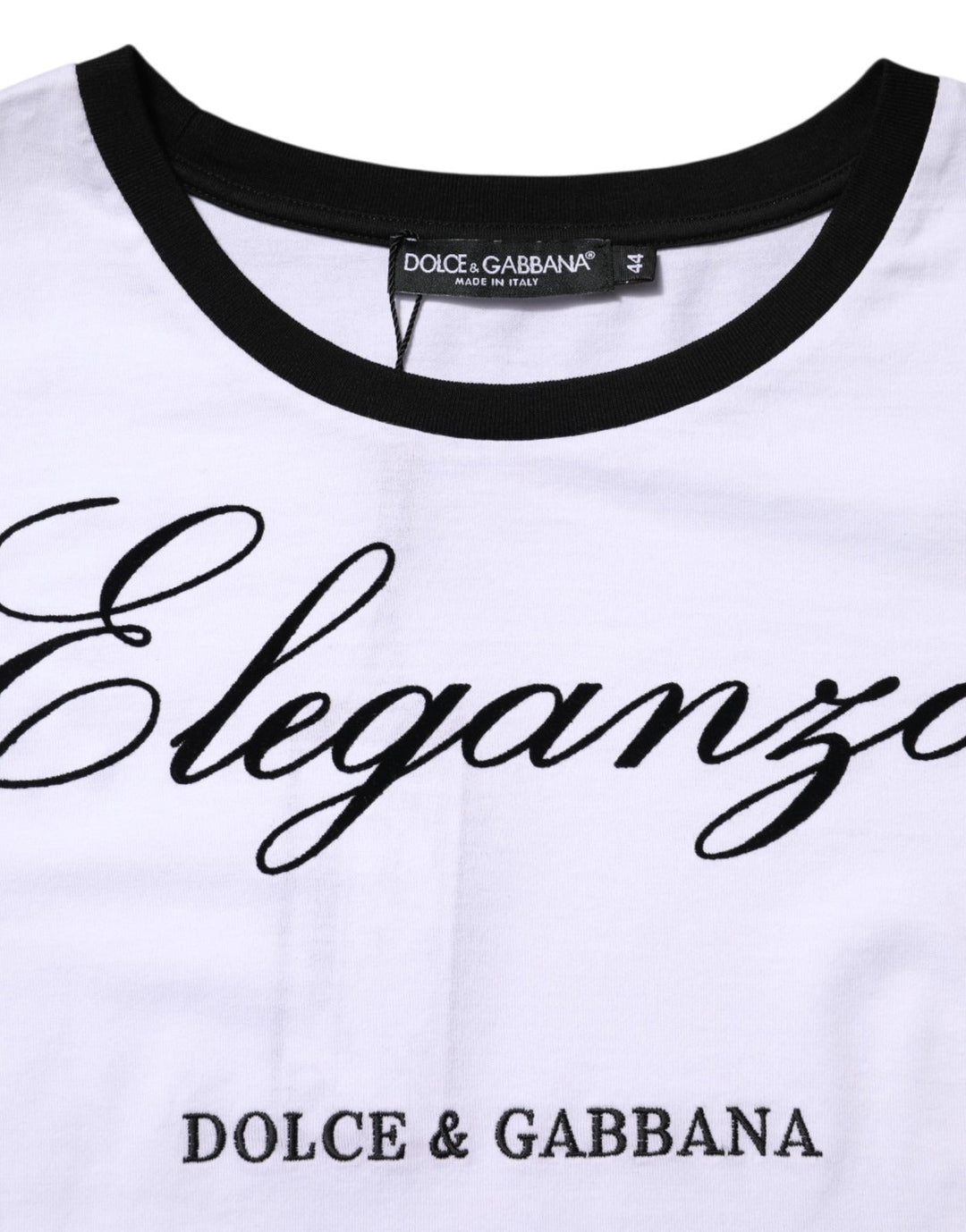 Dolce &amp; Gabbana T-Shirts - White Eleganza Cotton Crew Neck Tee T-shirt