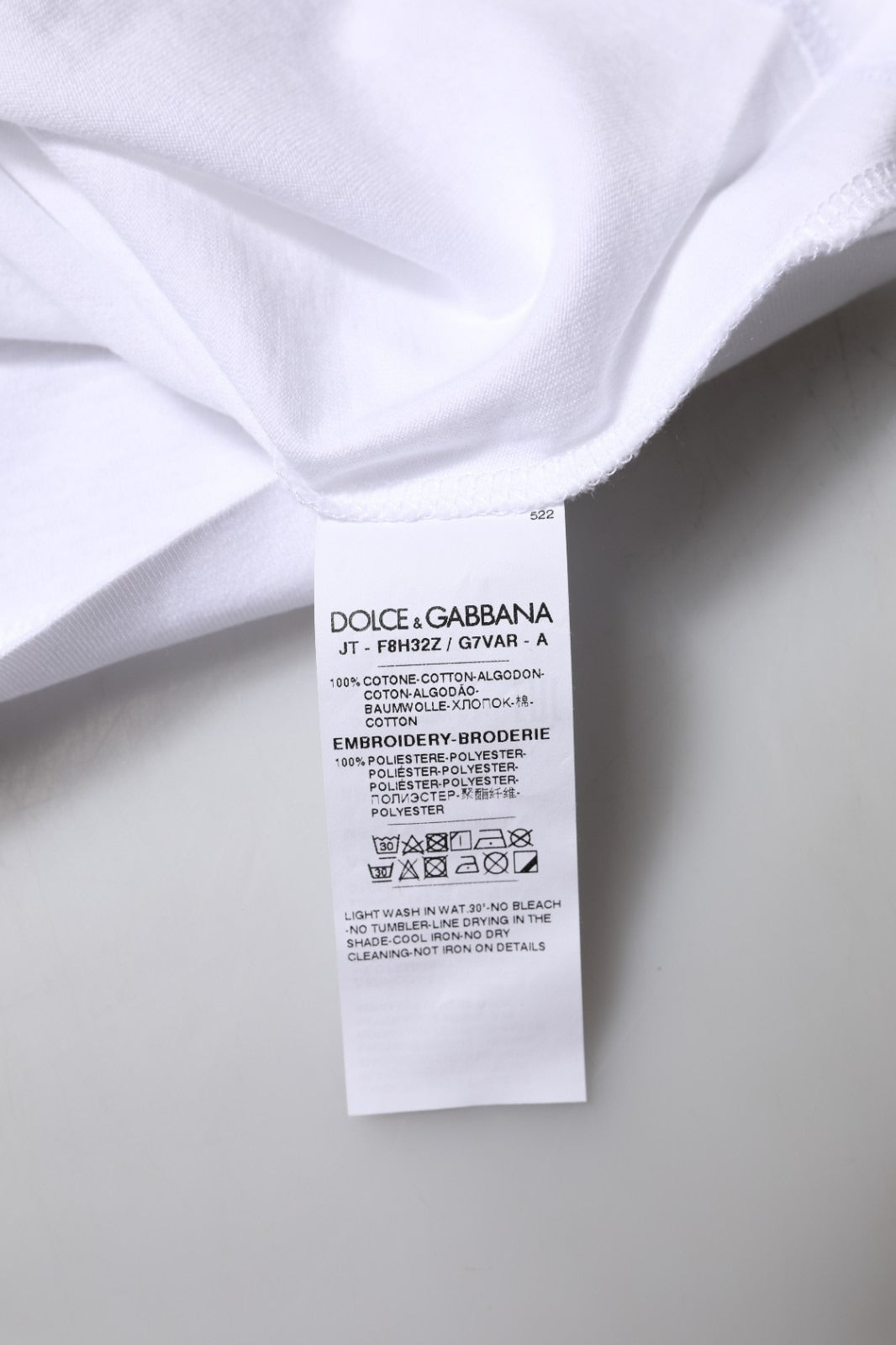 Dolce &amp; Gabbana T-Shirts - White Eleganza Cotton Crew Neck Tee T-shirt