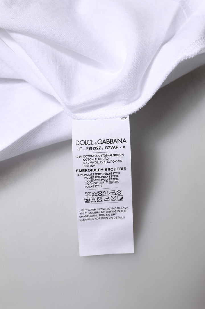 Dolce &amp; Gabbana T-Shirts - White Eleganza Cotton Crew Neck Tee T-shirt