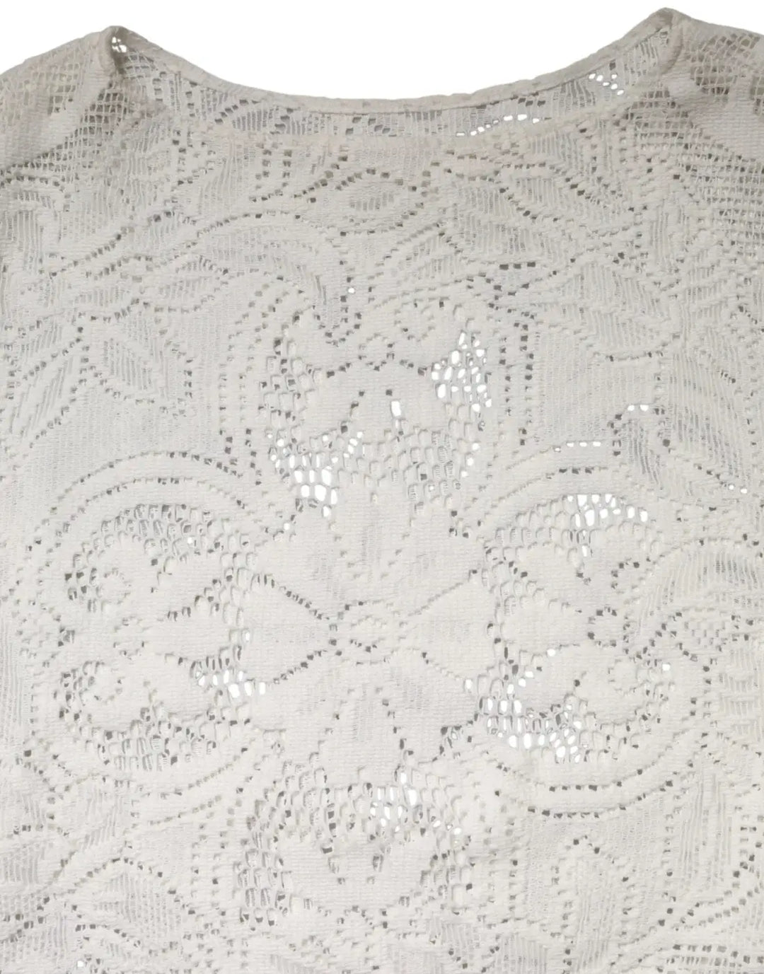 Dolce &amp; Gabbana White Embroidery Lace Cotton Blouse Top