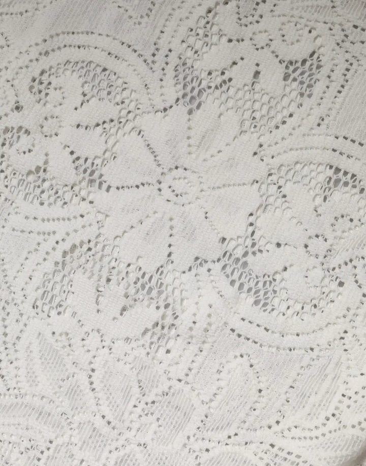 Dolce &amp; Gabbana White Embroidery Lace Cotton Blouse Top