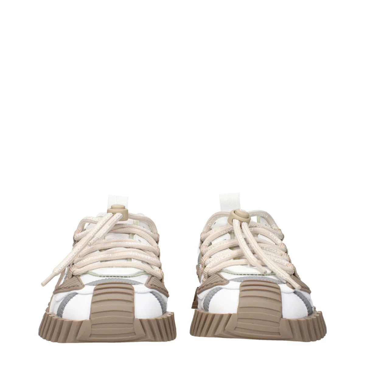 Dolce & Gabbana White Fabric Athletic Sneakers