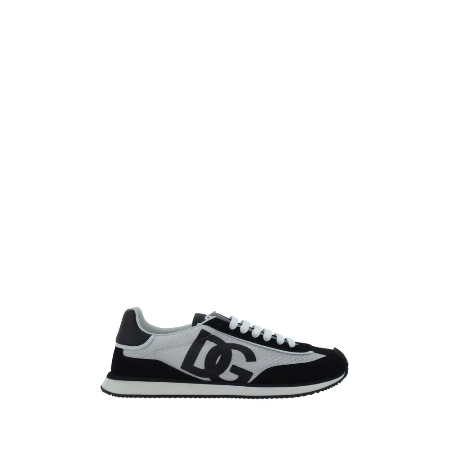 Dolce & Gabbana White Fabric Low Top Sneakers