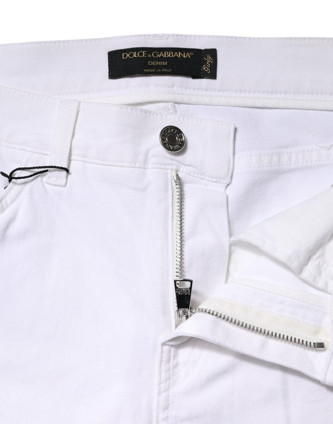 Dolce &amp; Gabbana White Floral Sequined Girly Denim Jeans