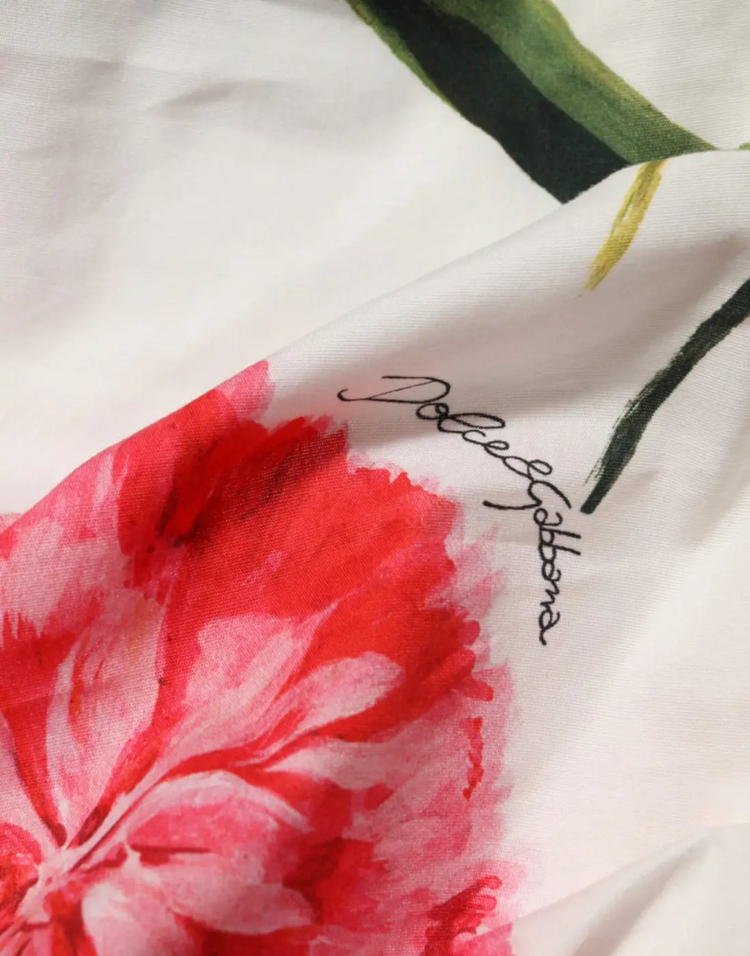 Dolce &amp; Gabbana White Floral One Shoulder Sheath Dress