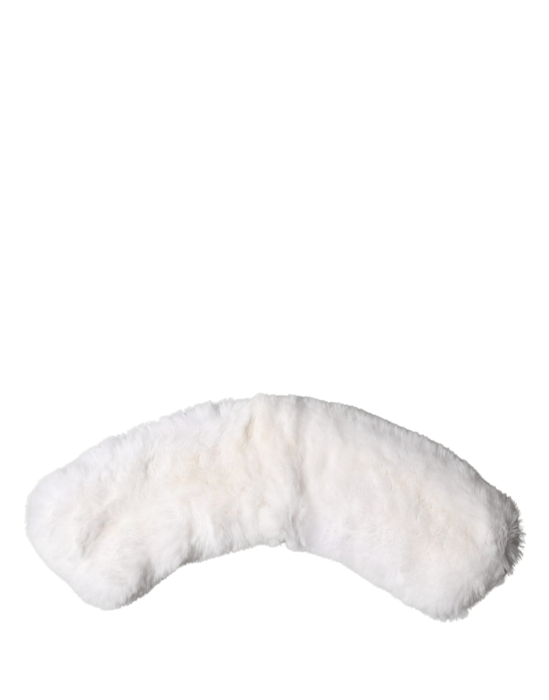 Dolce &amp; Gabbana White Fur Shoulder Collar Wrap Shawl Scarf