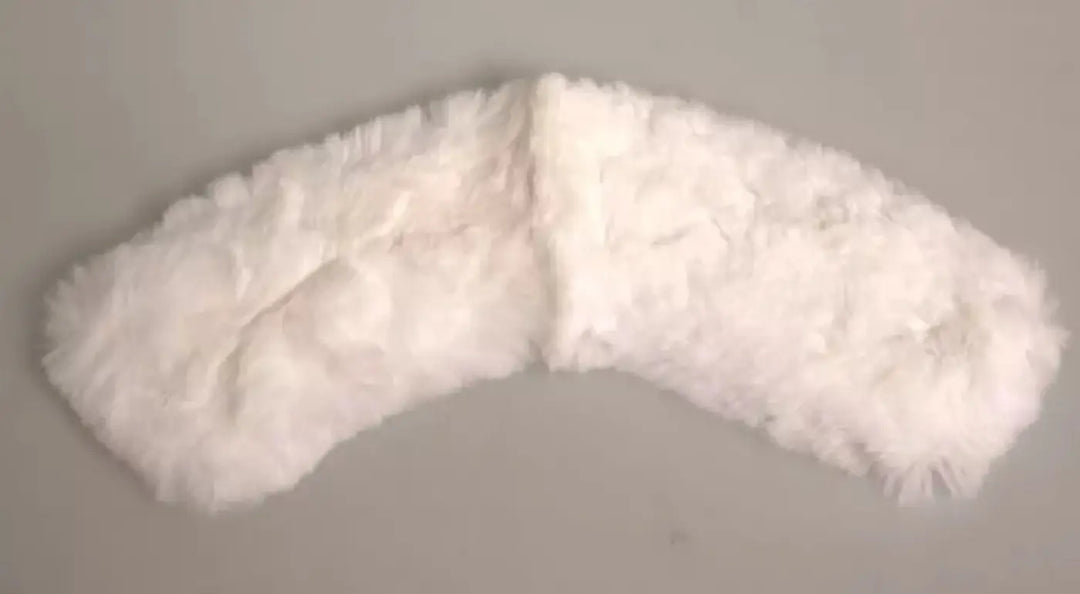 Dolce &amp; Gabbana White Fur Shoulder Collar Wrap Shawl Scarf