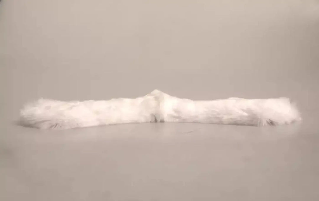 Dolce &amp; Gabbana White Fur Shoulder Collar Wrap Shawl Scarf