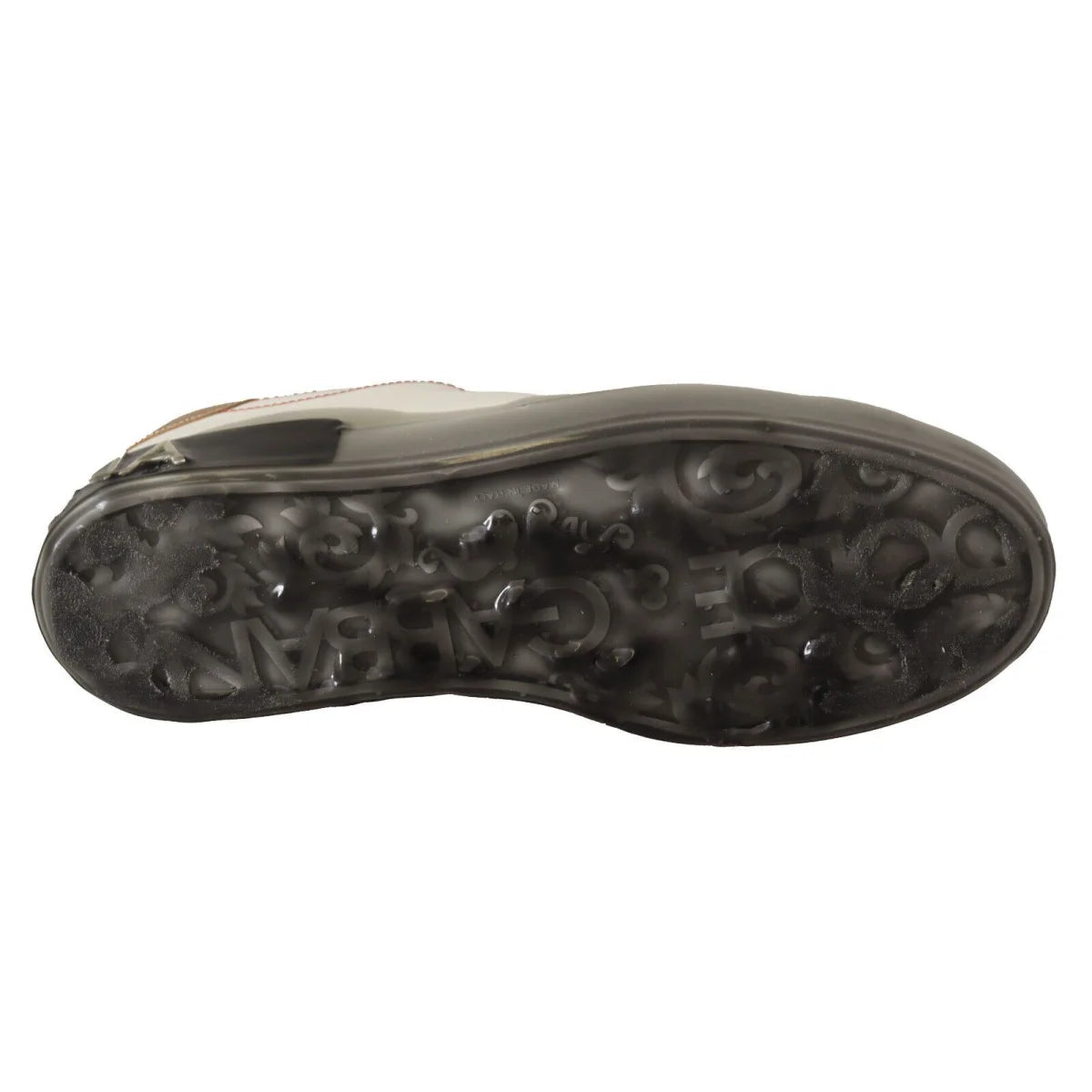 Dolce & Gabbana White Gold Leather Low Top Sneakers Casual Shoes