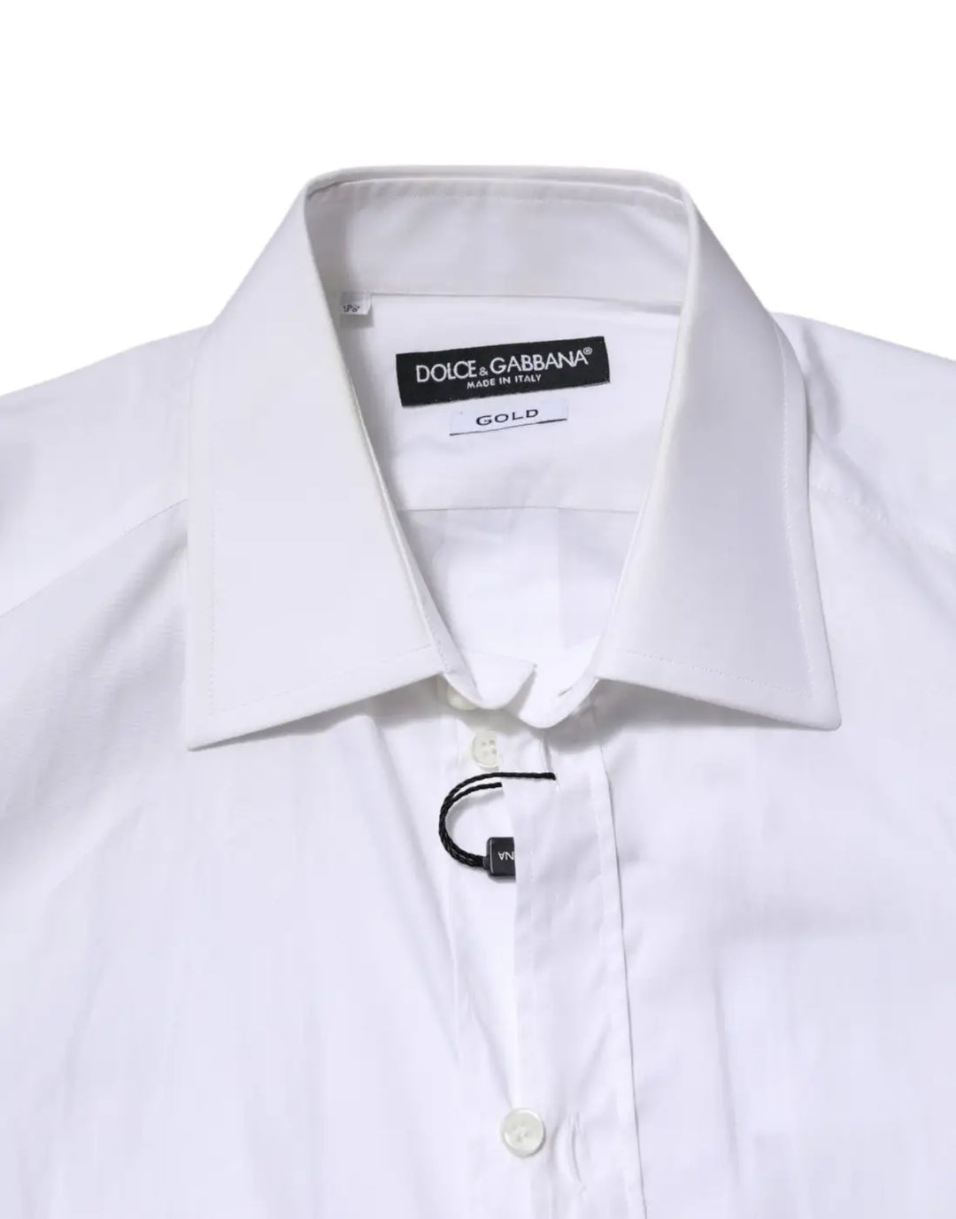 Dolce &amp; Gabbana White GOLD Long Sleeves Dress Formal Shirt