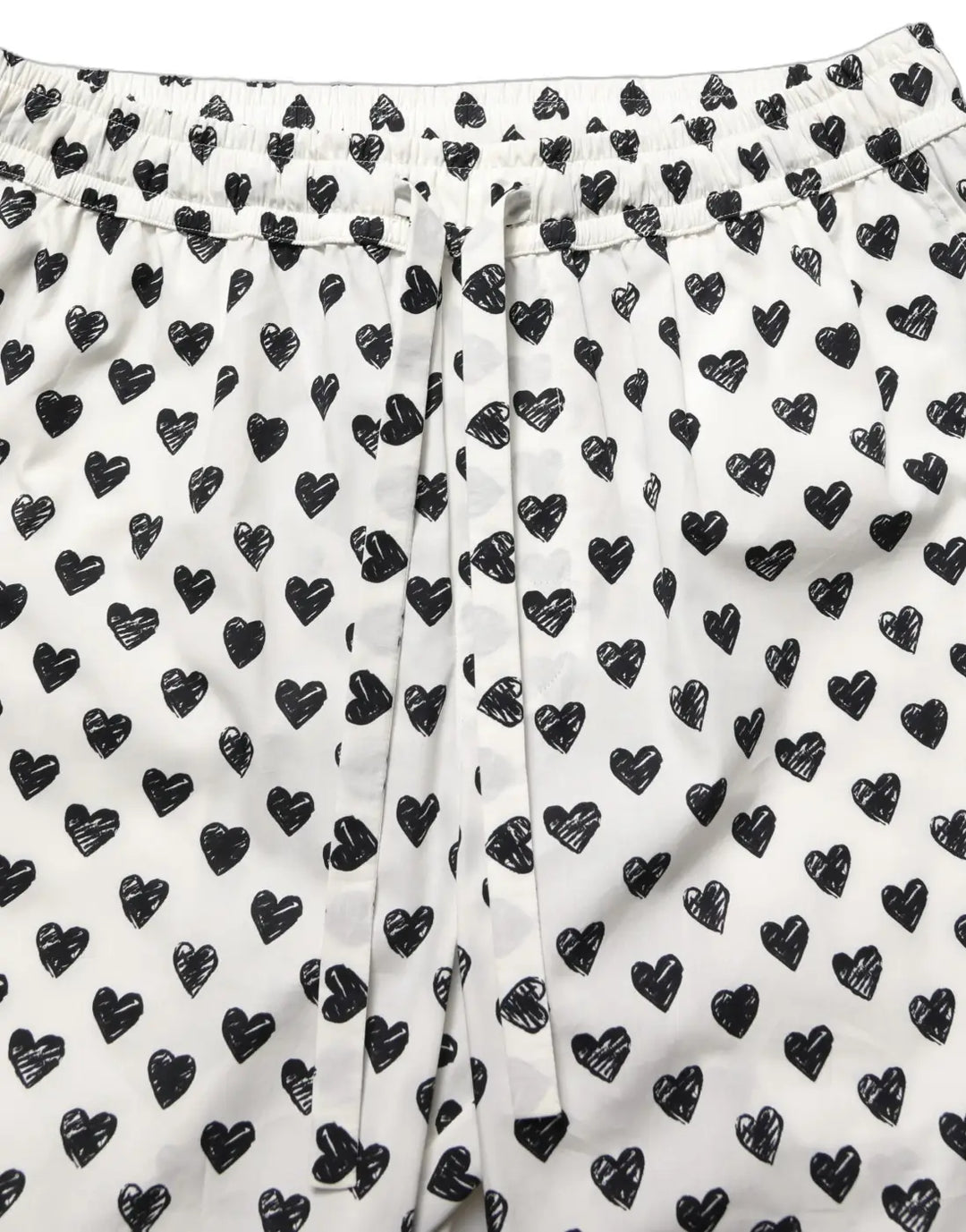 Dolce &amp; Gabbana White Graphic Heart Print Men Trousers Pants