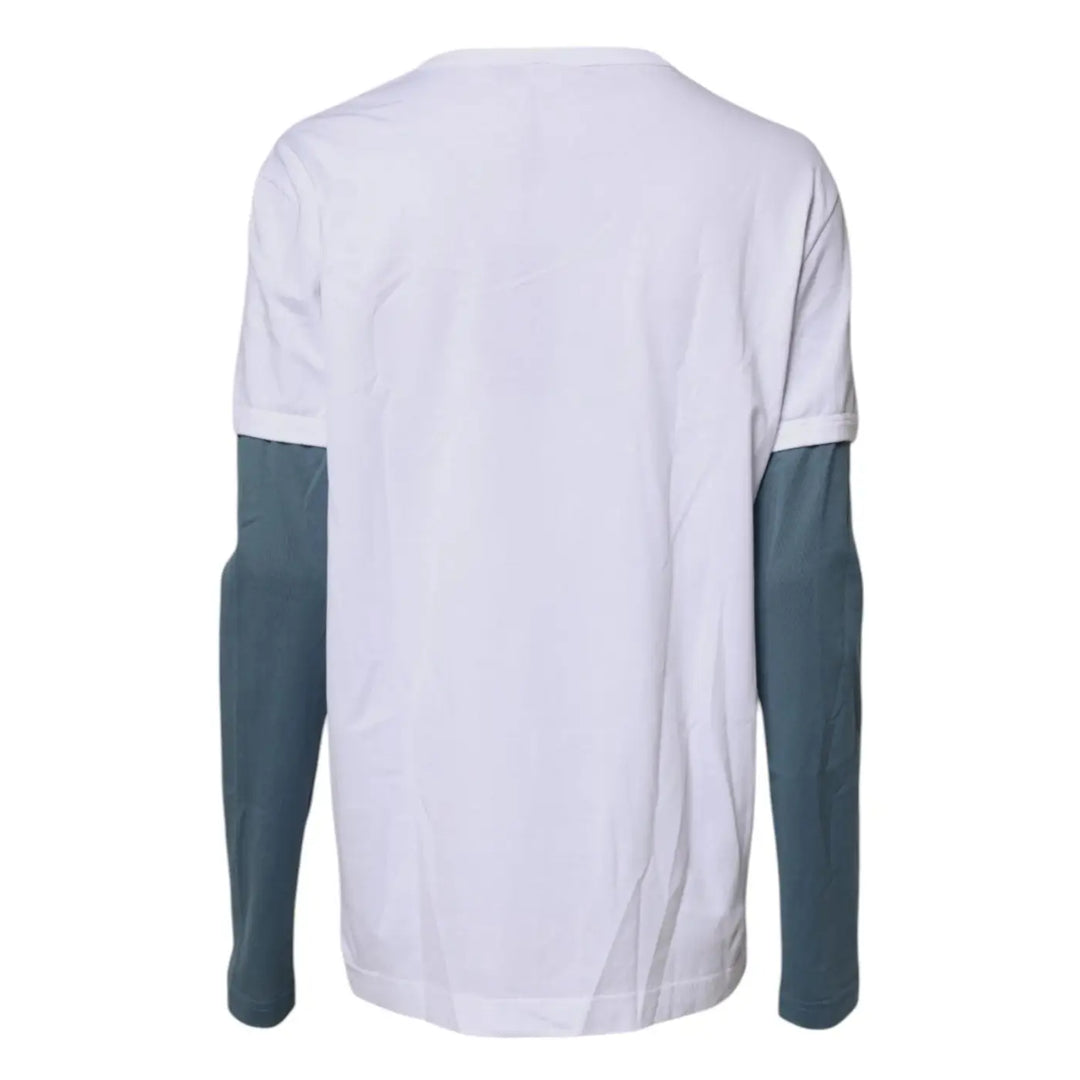 Dolce &amp; Gabbana White Graphic Print Cotton Crew Neck T-shirt