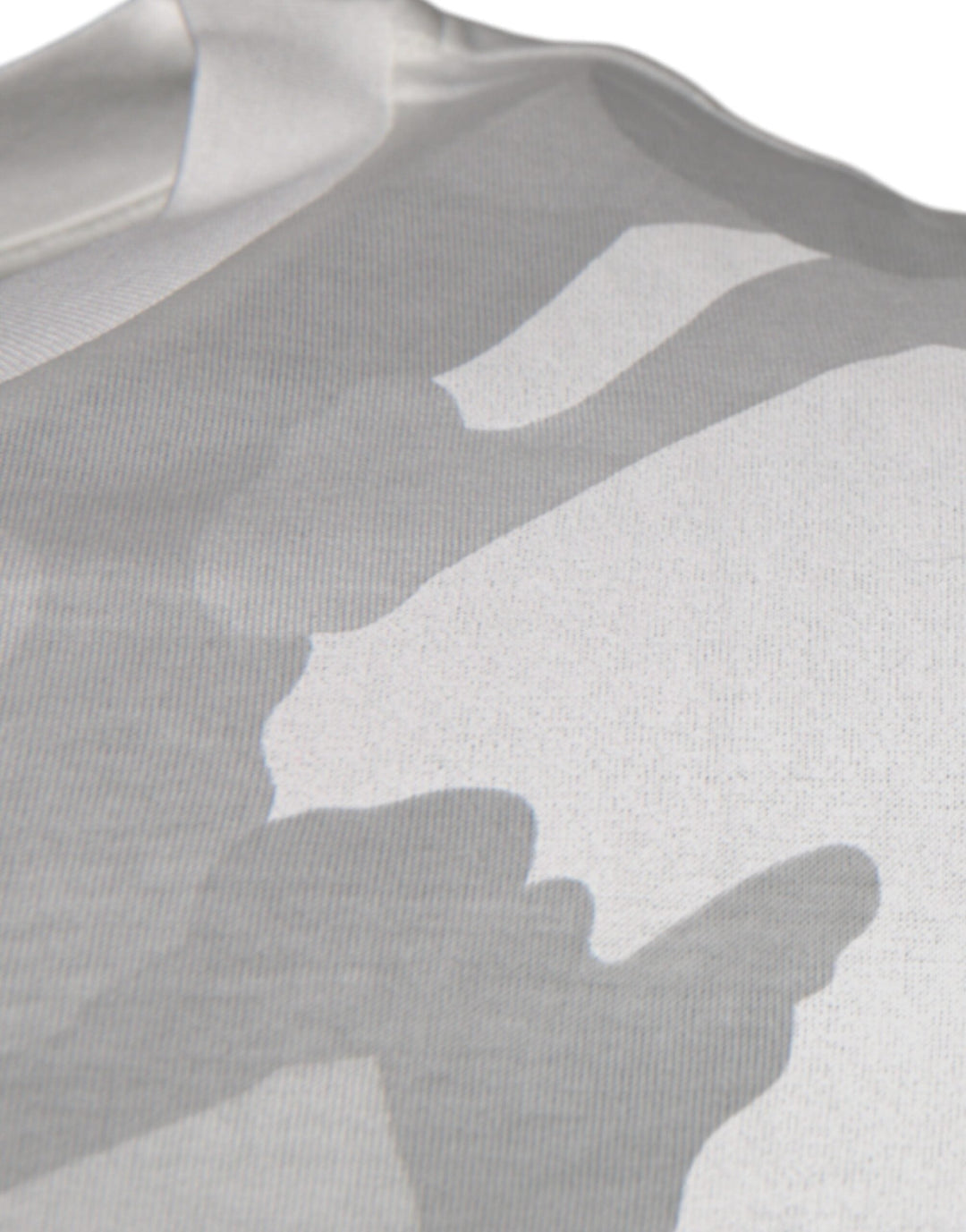 Dolce &amp; Gabbana White Gray Camouflage Cotton Crew Neck T-shirt