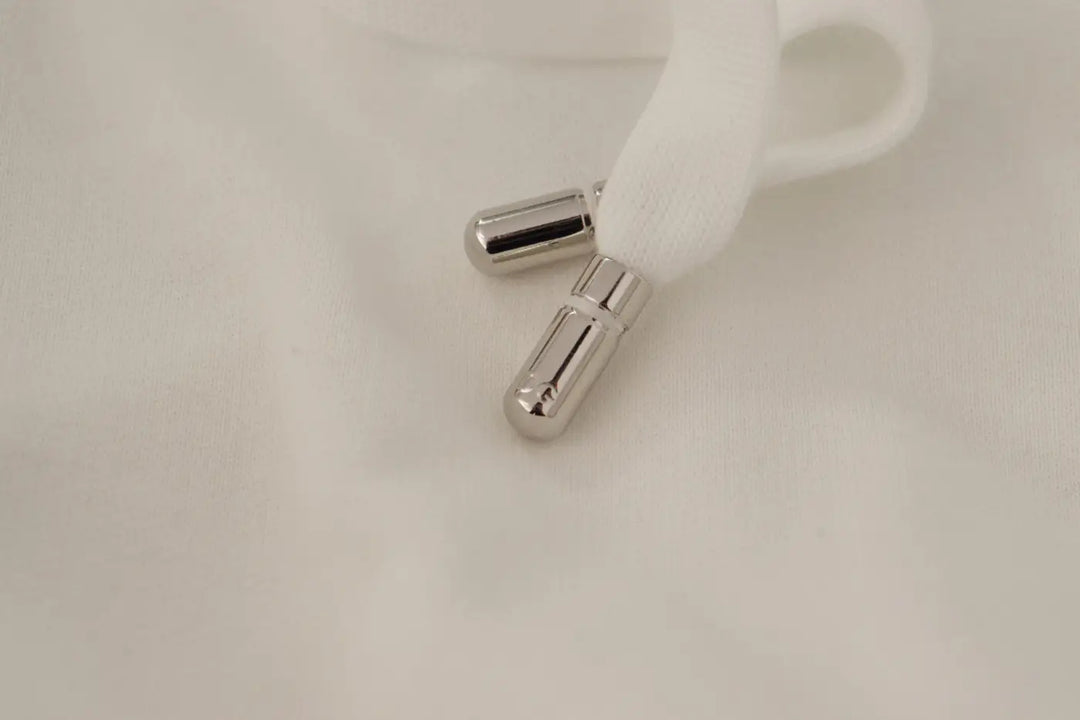 Dolce &amp; Gabbana White Hoodie Pullover Embroidered Sweater