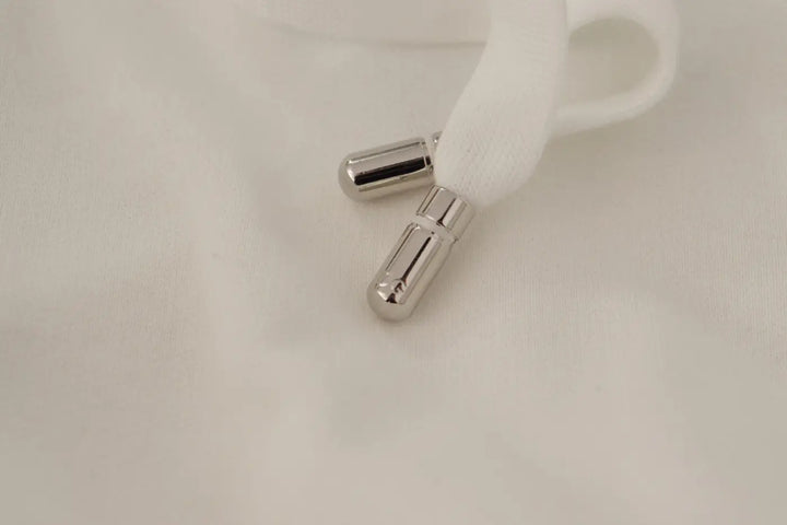 Dolce &amp; Gabbana White Hoodie Pullover Embroidered Sweater