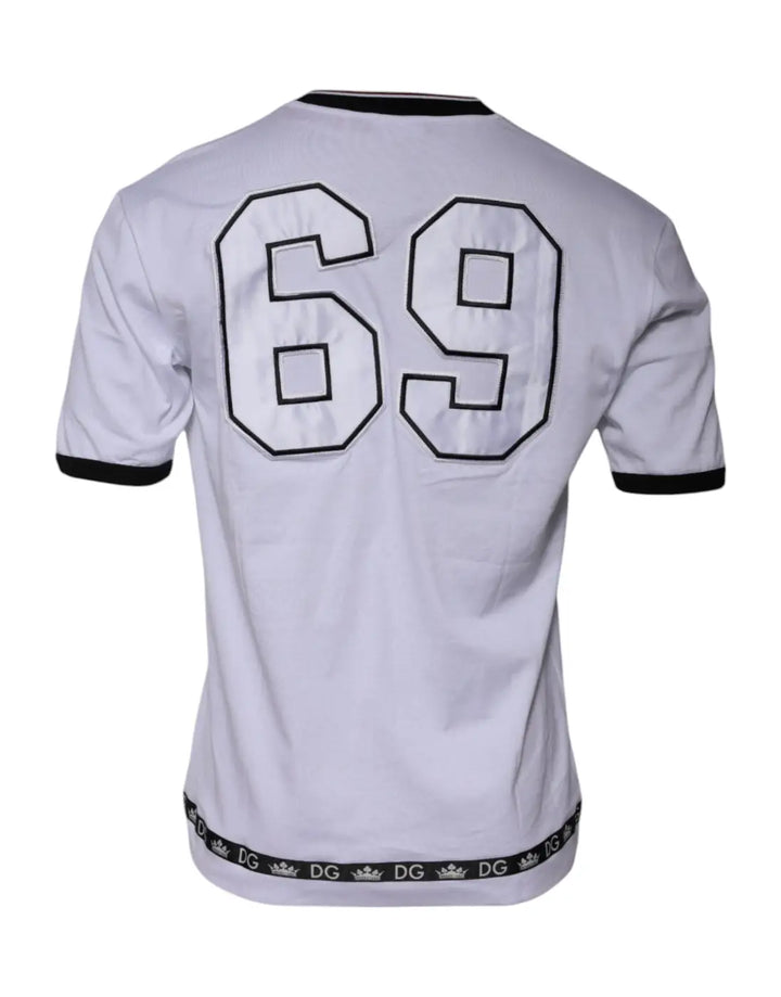 Dolce &amp; Gabbana White Jersey Crew Neck Short Sleeves T-shirt