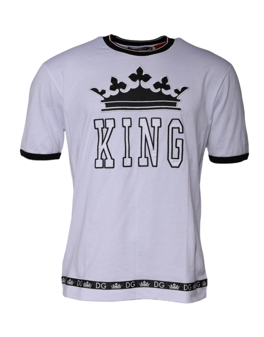 Dolce &amp; Gabbana White Jersey Crew Neck Short Sleeves T-shirt
